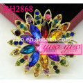 colored flower crystal fashion brooches